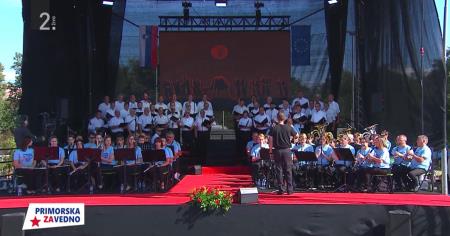 Proslava ob vrnitvi Primorske k matični domovini v Opatjem selu_Zajem zaslona RTV Slovenija